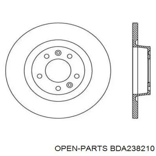 Тормозные диски BDA238210 Open Parts