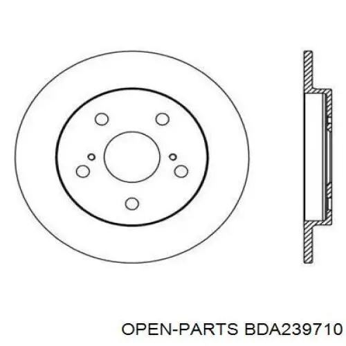 Тормозные диски BDA239710 Open Parts