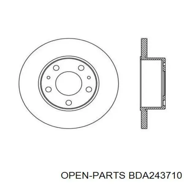 Тормозные диски BDA243710 Open Parts