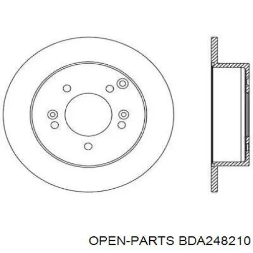 Тормозные диски BDA248210 Open Parts