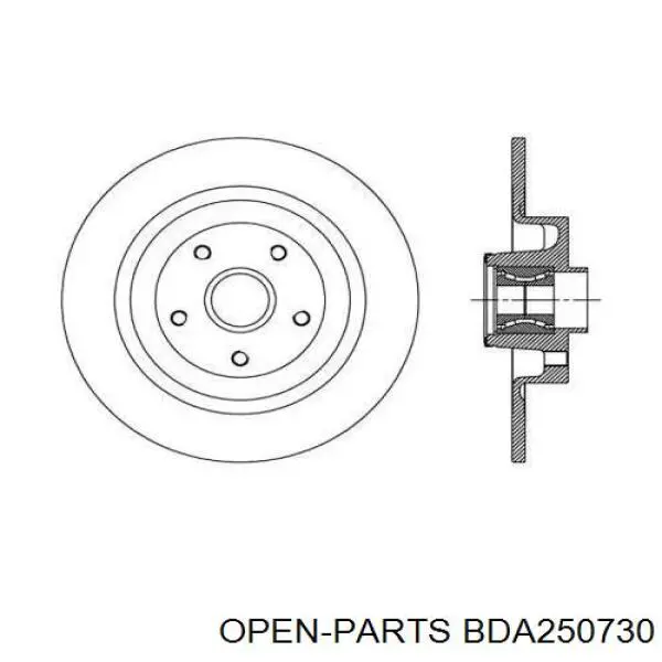 Тормозные диски BDA250730 Open Parts