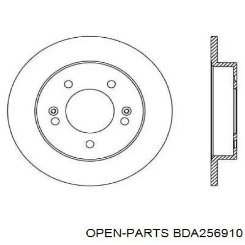 Тормозные диски BDA256910 Open Parts