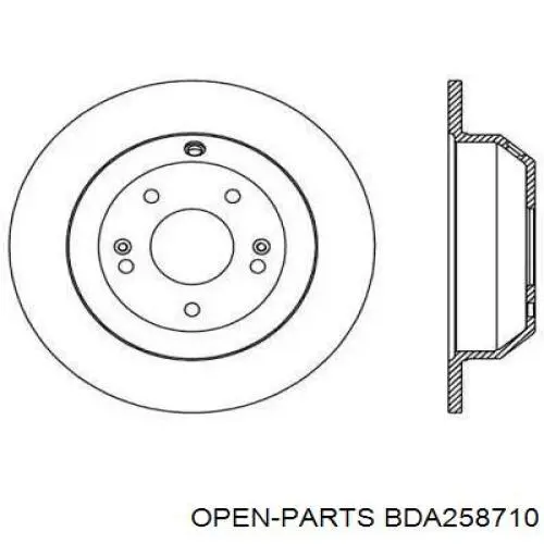 Тормозные диски BDA258710 Open Parts