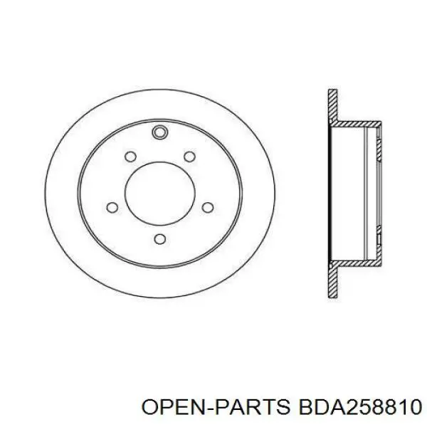 Тормозные диски BDA258810 Open Parts