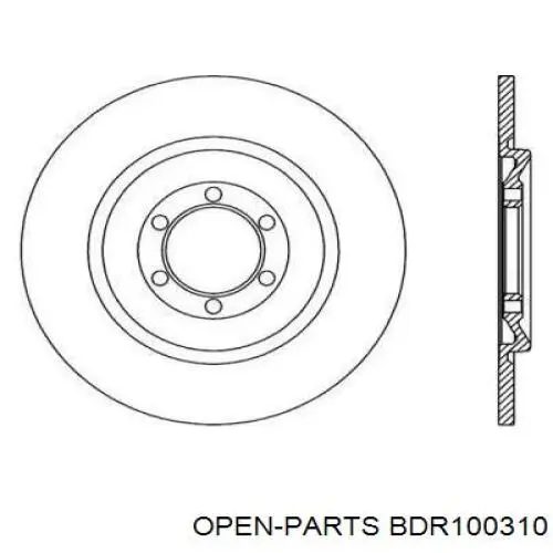 Тормозные диски BDR100310 Open Parts