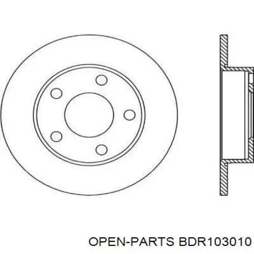 Тормозные диски BDR103010 Open Parts