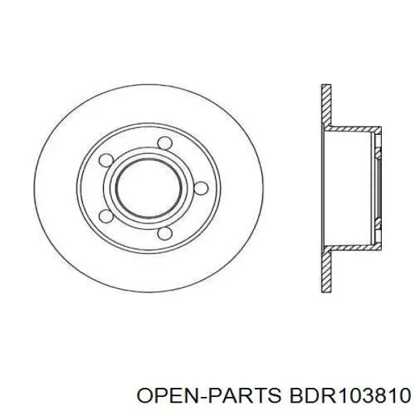 Тормозные диски BDR103810 Open Parts