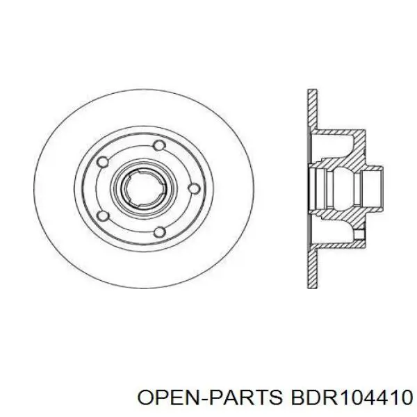 Тормозные диски BDR104410 Open Parts