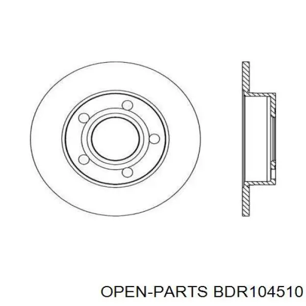 Тормозные диски BDR104510 Open Parts