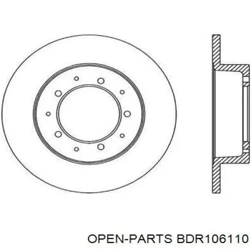 Тормозные диски BDR106110 Open Parts