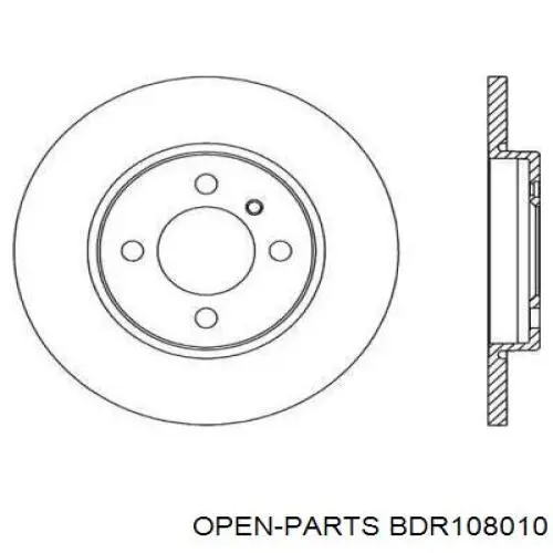 Передние тормозные диски BDR108010 Open Parts