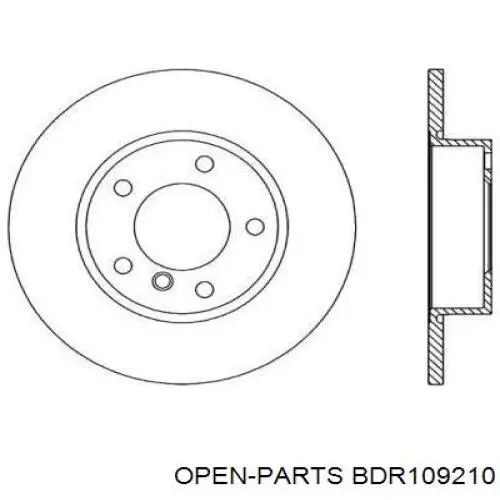 Передние тормозные диски BDR109210 Open Parts