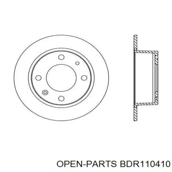 Тормозные диски BDR110410 Open Parts