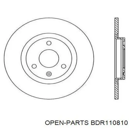 Передние тормозные диски BDR110810 Open Parts