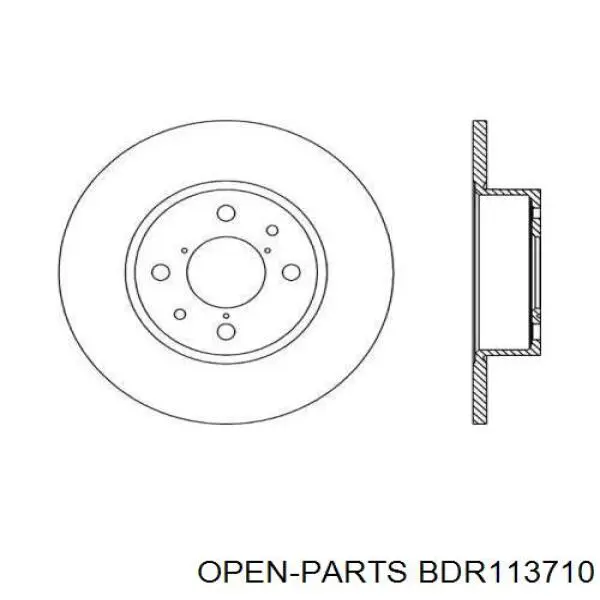 Тормозные диски BDR113710 Open Parts