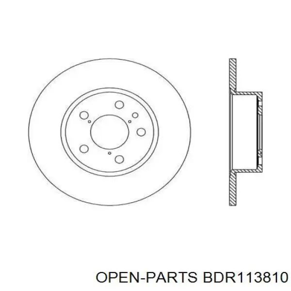 Тормозные диски BDR113810 Open Parts