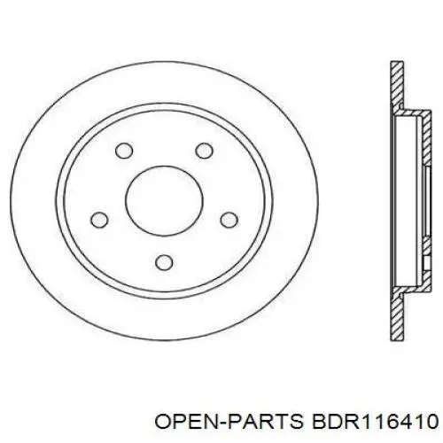 Тормозные диски BDR116410 Open Parts