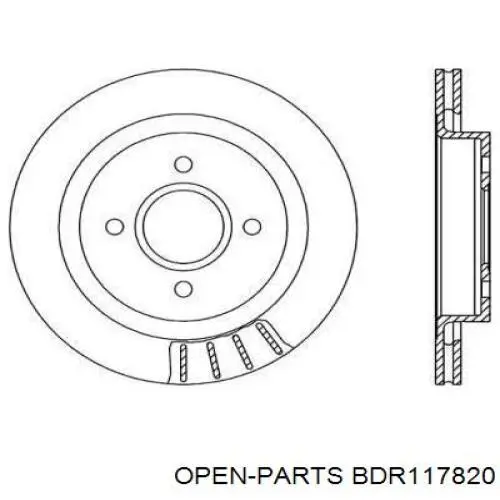 Тормозные диски BDR117820 Open Parts