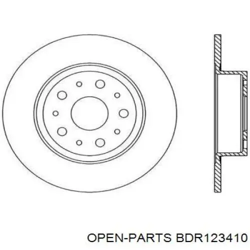 Тормозные диски BDR123410 Open Parts