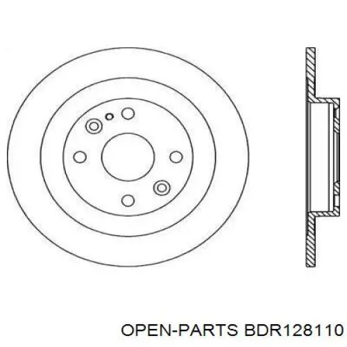 Тормозные диски BDR128110 Open Parts