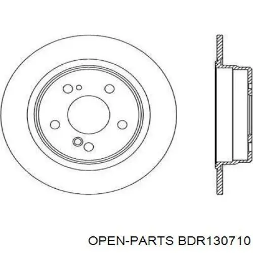 Тормозные диски BDR130710 Open Parts