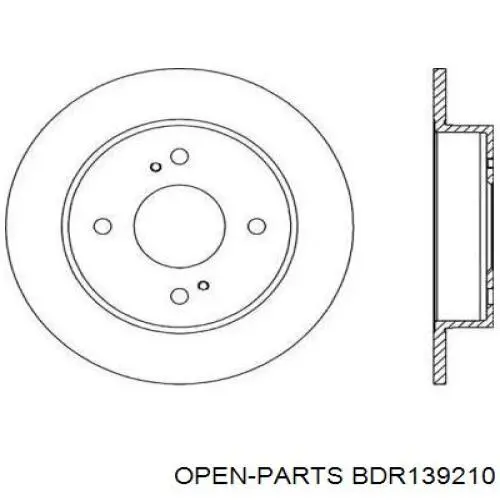 Тормозные диски BDR139210 Open Parts