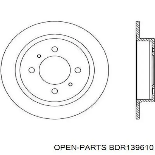 Тормозные диски BDR139610 Open Parts