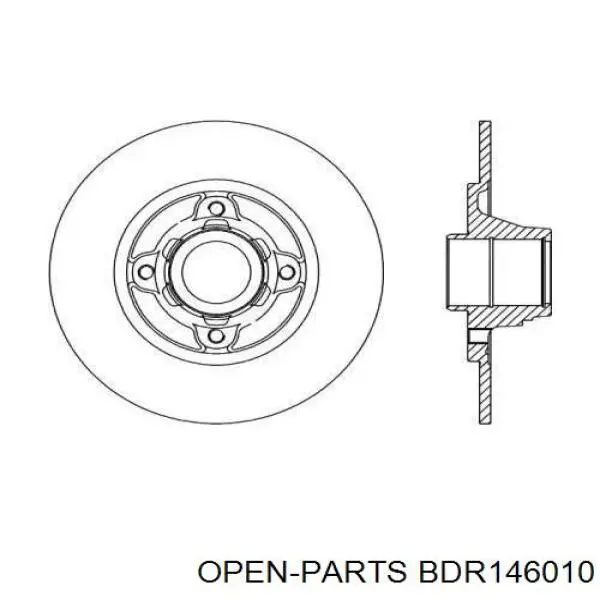 Тормозные диски BDR146010 Open Parts