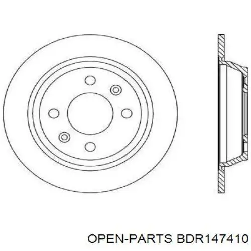 Тормозные диски BDR147410 Open Parts