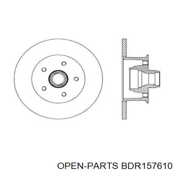 Передние тормозные диски BDR157610 Open Parts