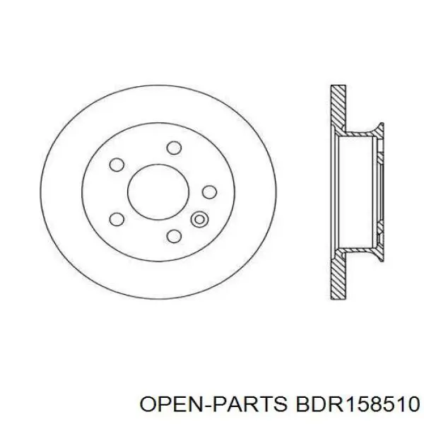 Передние тормозные диски BDR158510 Open Parts