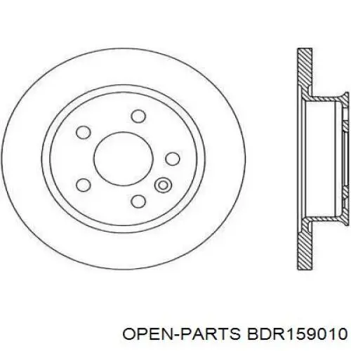 Передние тормозные диски BDR159010 Open Parts