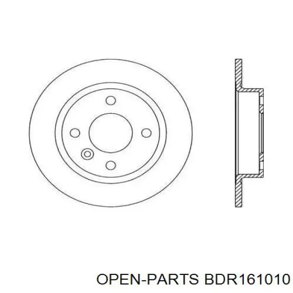 Передние тормозные диски BDR161010 Open Parts