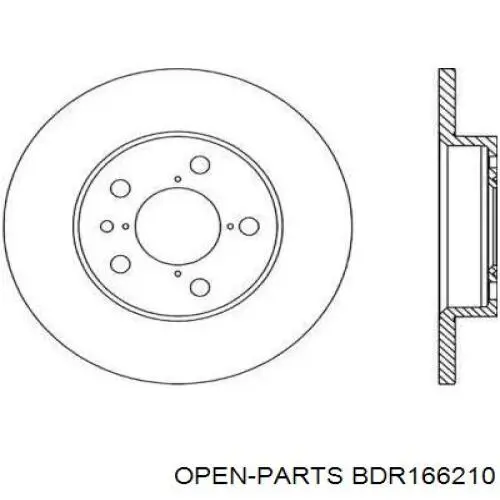 Тормозные диски BDR166210 Open Parts