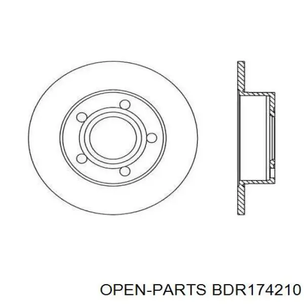 Тормозные диски BDR174210 Open Parts