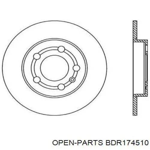 Тормозные диски BDR174510 Open Parts