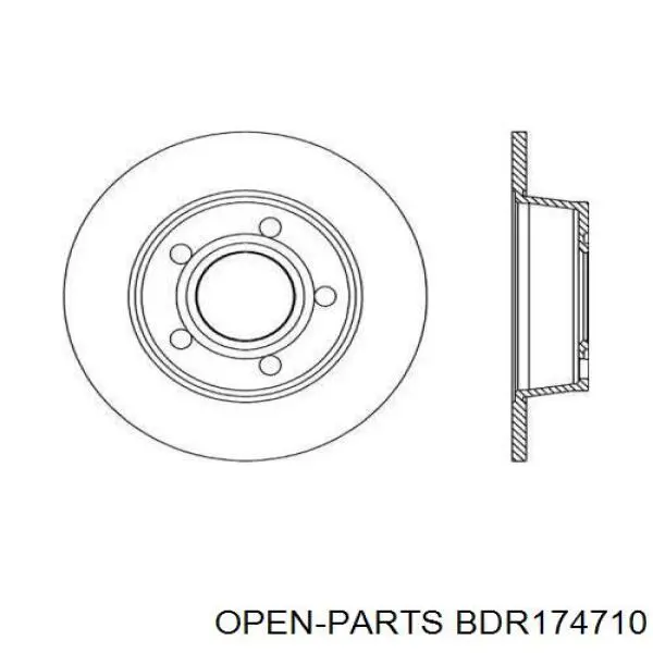 Тормозные диски BDR174710 Open Parts