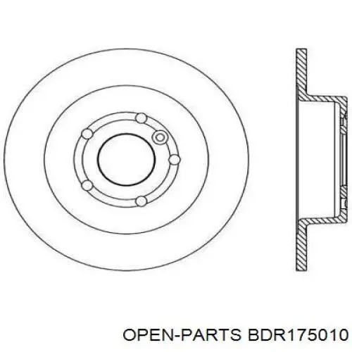 Тормозные диски BDR175010 Open Parts