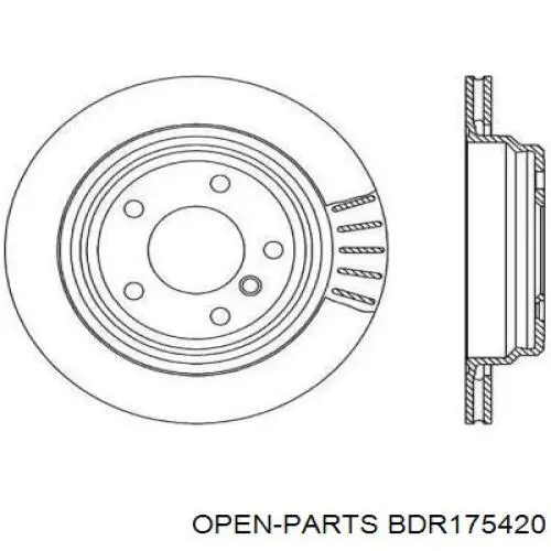 Тормозные диски BDR175420 Open Parts