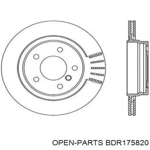 Тормозные диски BDR175820 Open Parts