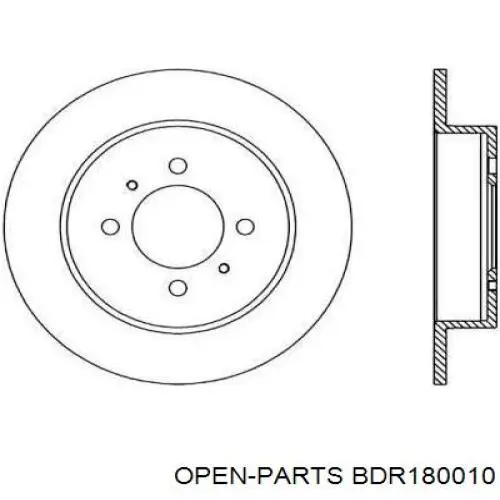 Тормозные диски BDR180010 Open Parts