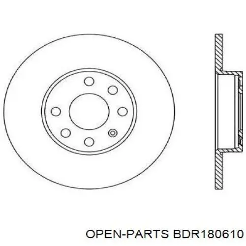 Передние тормозные диски BDR180610 Open Parts