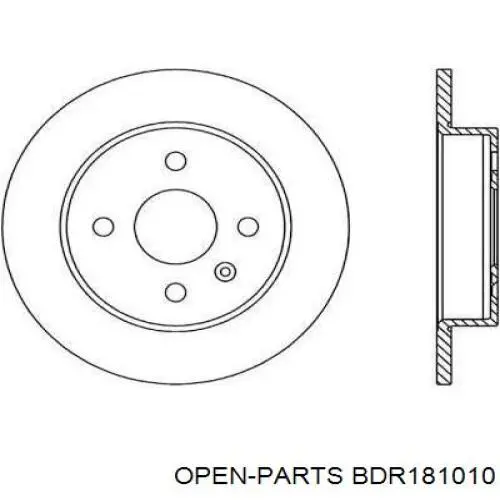 Тормозные диски BDR181010 Open Parts