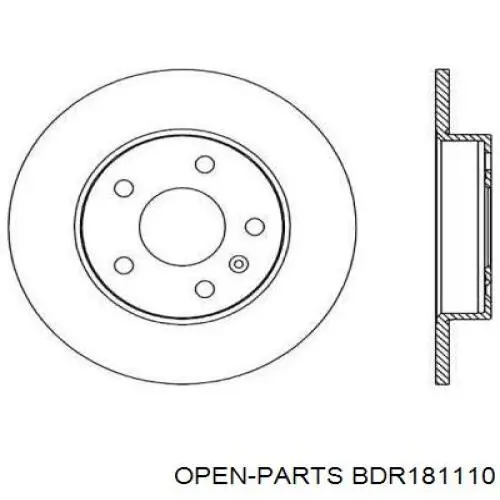 Тормозные диски BDR181110 Open Parts