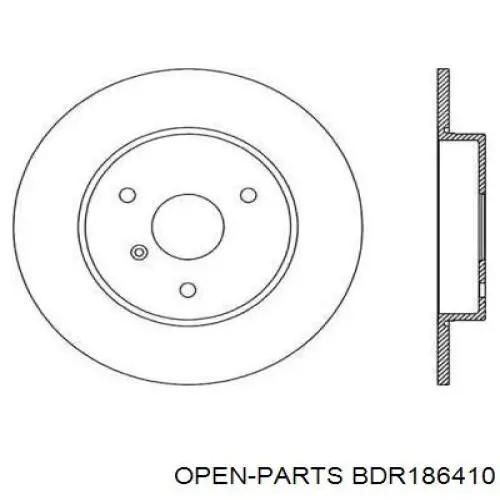 Передние тормозные диски BDR186410 Open Parts