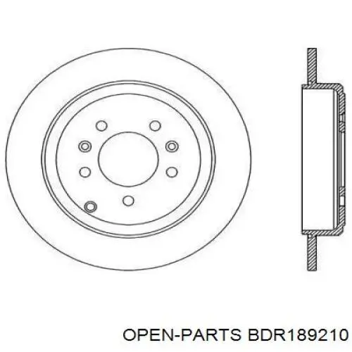 Тормозные диски BDR189210 Open Parts