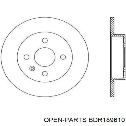 Тормозные диски BDR189610 Open Parts