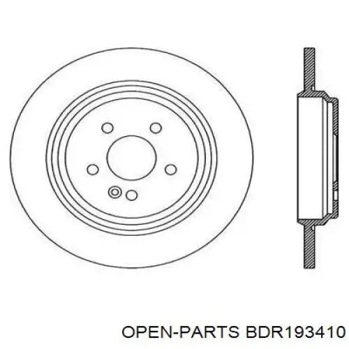 Тормозные диски BDR193410 Open Parts