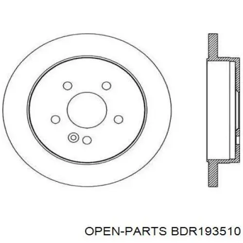 Тормозные диски BDR193510 Open Parts