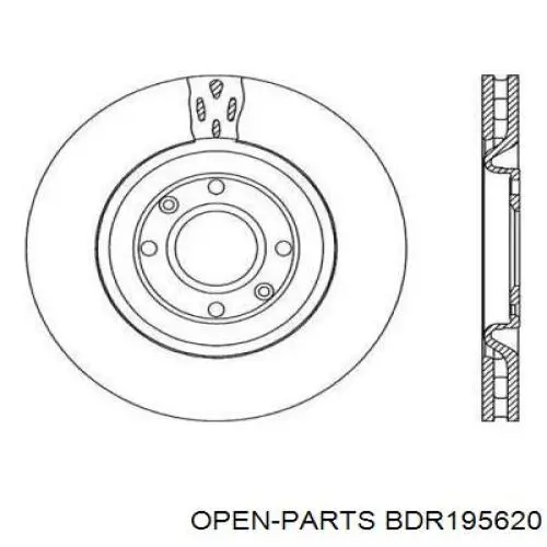 Передние тормозные диски BDR195620 Open Parts